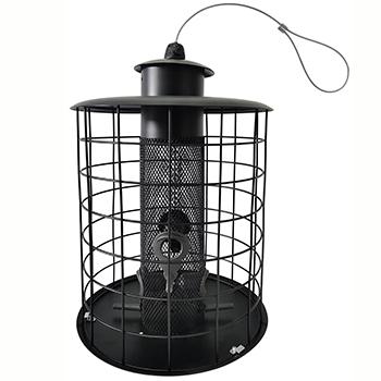 Foderautomat med værn til frøblanding