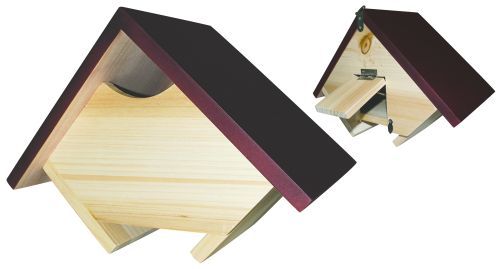 Mejsekasse i træ med bagdør