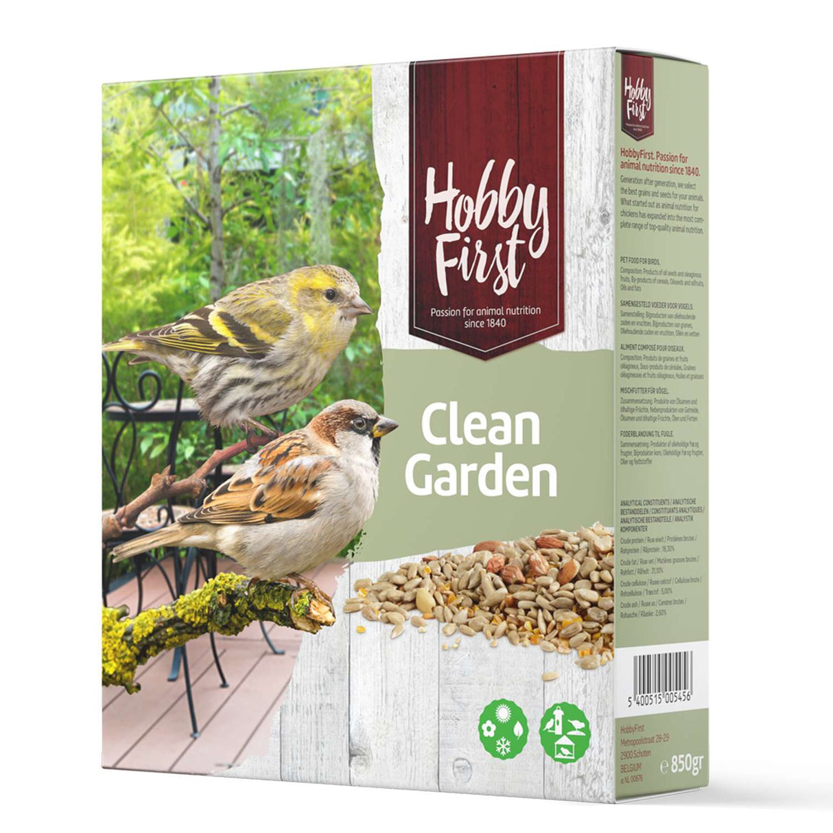 Frøblanding / fugleblanding Clean Garden 850g