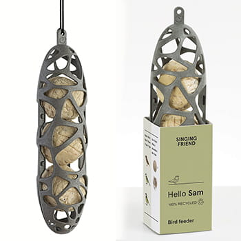 Foderautomat i genbrugsplast til mejsebolde - Rør