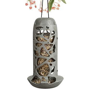 Foderautomat i glas/genbrugsplast til frøblanding