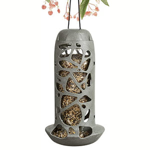 Foderautomat i glas/genbrugsplast til frøblanding