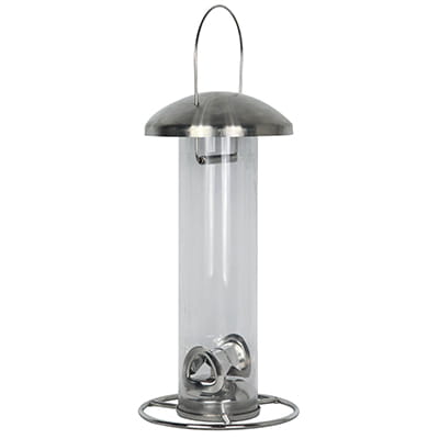 Foderautomat i stål til frøblanding og solsikker