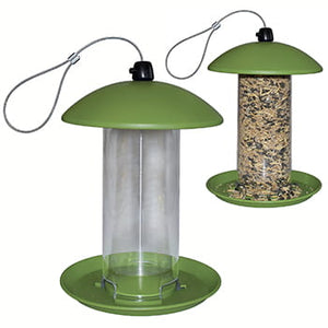 Foderautomat i plast til frøblanding og solsikker