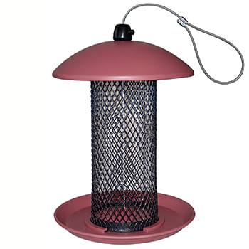 Foderautomat i plast til nødder