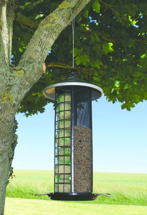 Foderautomat til frøblanding og mejsebolde