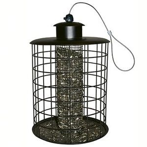 Foderautomat med værn til nødder og solsikker