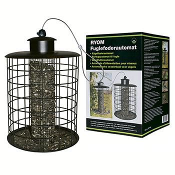 Foderautomat med værn til nødder og solsikker