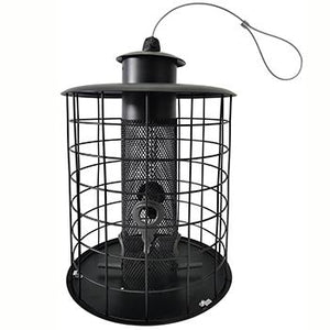 Foderautomat med værn til frøblanding