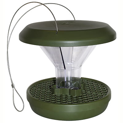 Foderautomat med rengskærm til frøblanding