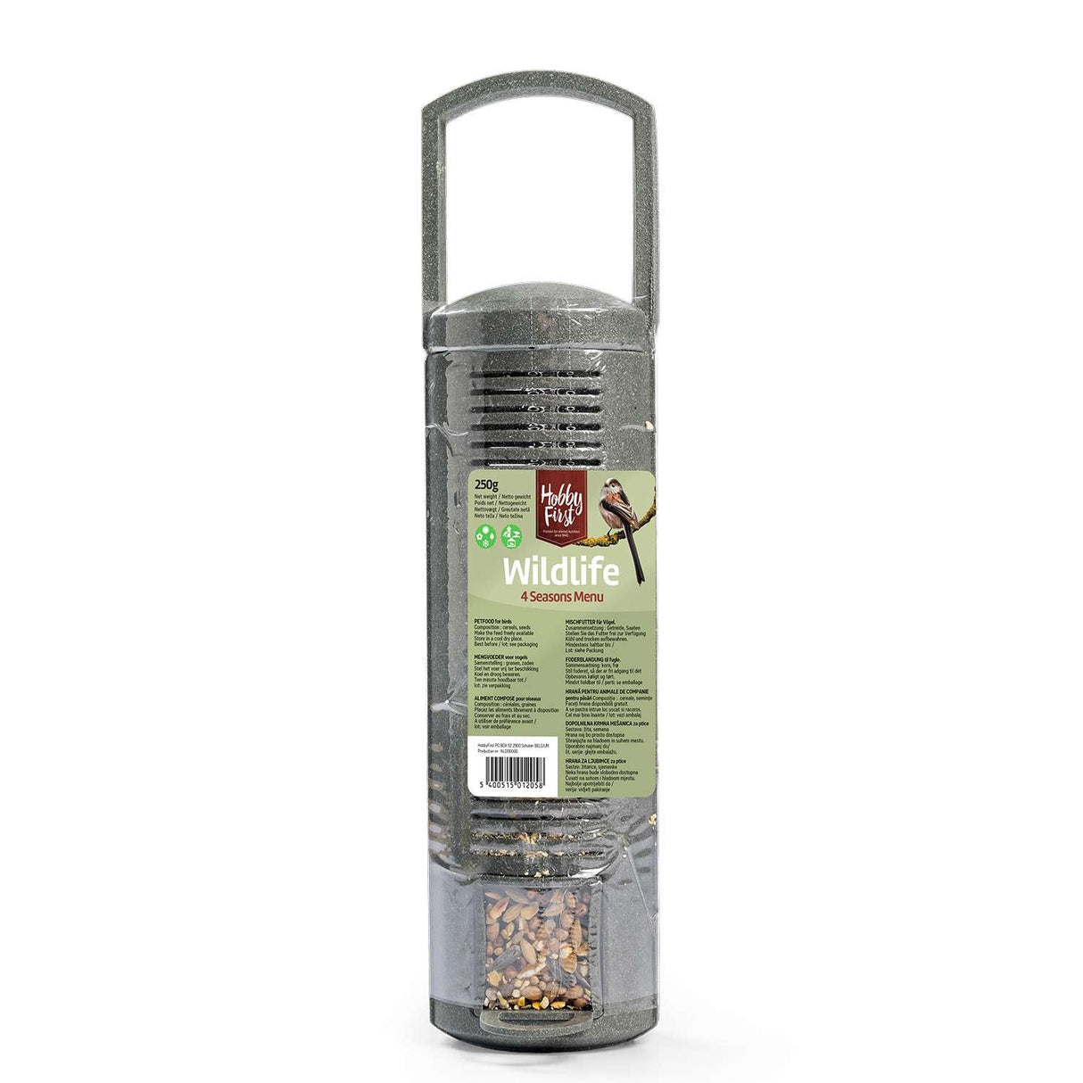 Foderautomat med frøblanding / fugleblanding